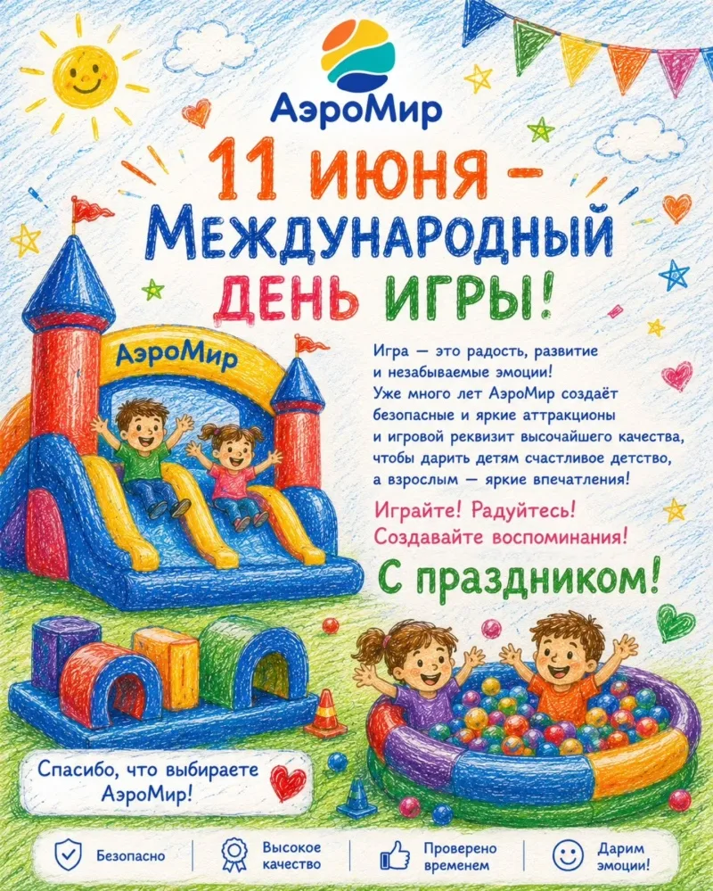 11 июня во всем мире отмечается Международный день игры!