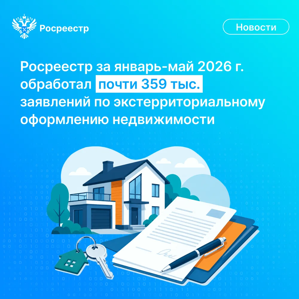 📊 Друзья, начинаем день со статистики! С января по май 2026 года Росреестр обработал 3...