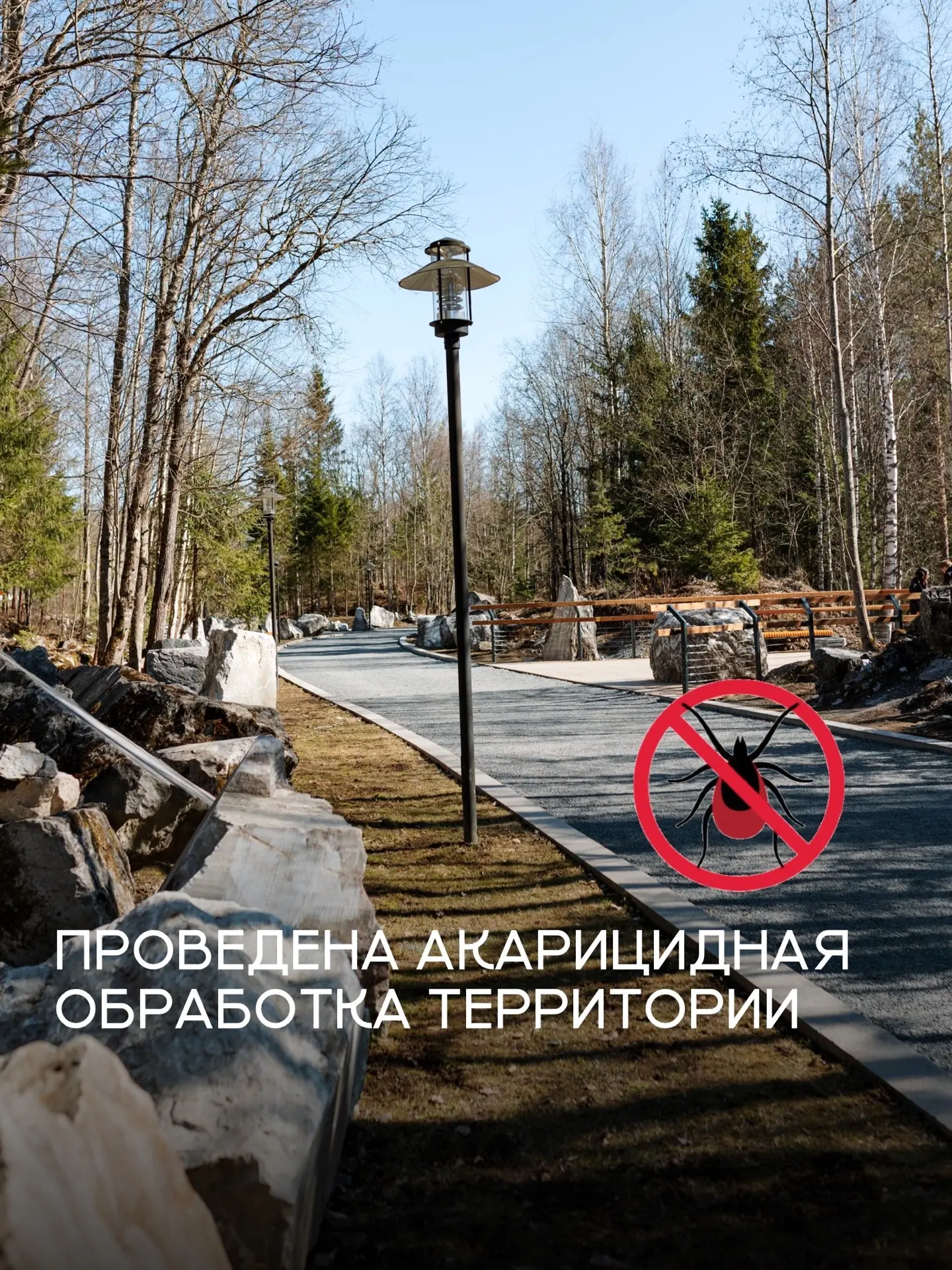 В парке проведена обработка от клещей и змей 🪲