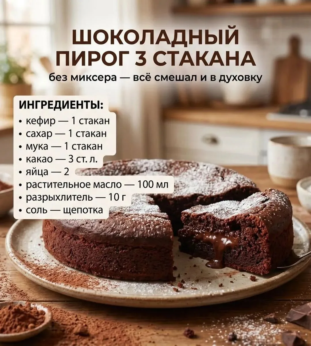 Пирог 3 стакана