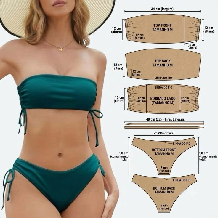Выкройка схема купальника 👙