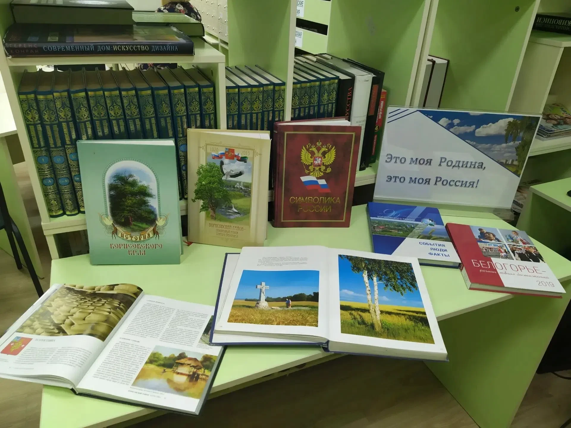В центральной библиотеке им. П. Я. Барвинского оформлена выставка «Это моя Родина, это моя Россия», 