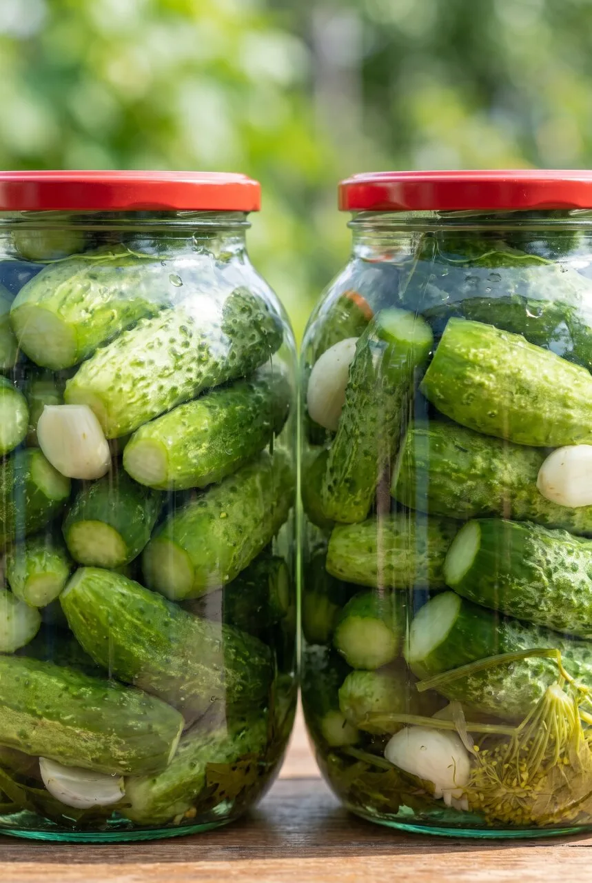 С виду огурцы остаются почти такими же зелёными, как только что с грядки, и зимой это о...