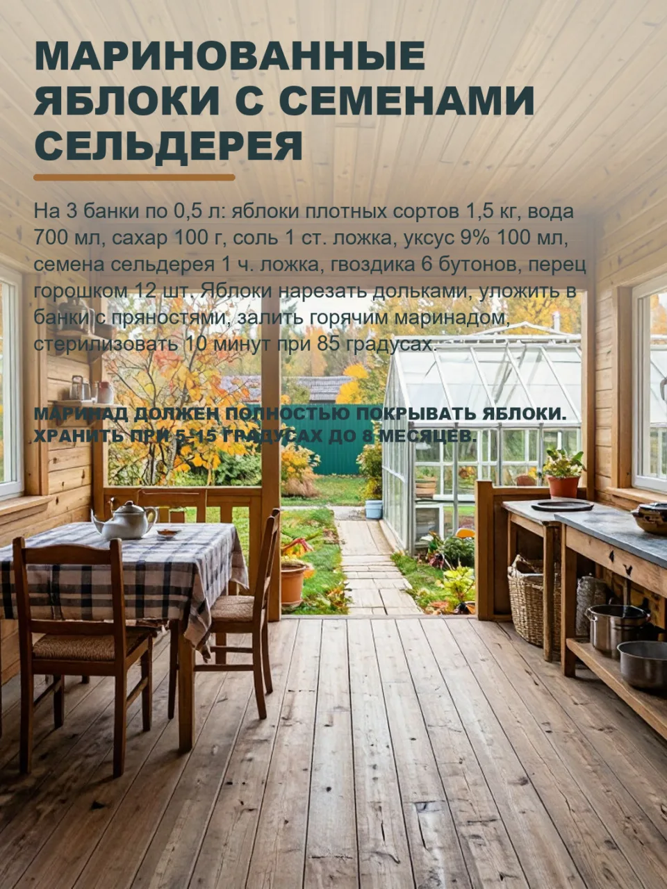 ДО ХОЛОДОВ ОСТАЮТСЯ СЧИТАНЫЕ ДНИ: ЧТО УСПЕТЬ СДЕЛАТЬ С ЯБЛОКАМИ ДЛЯ ЗИМНИХ САЛАТОВ