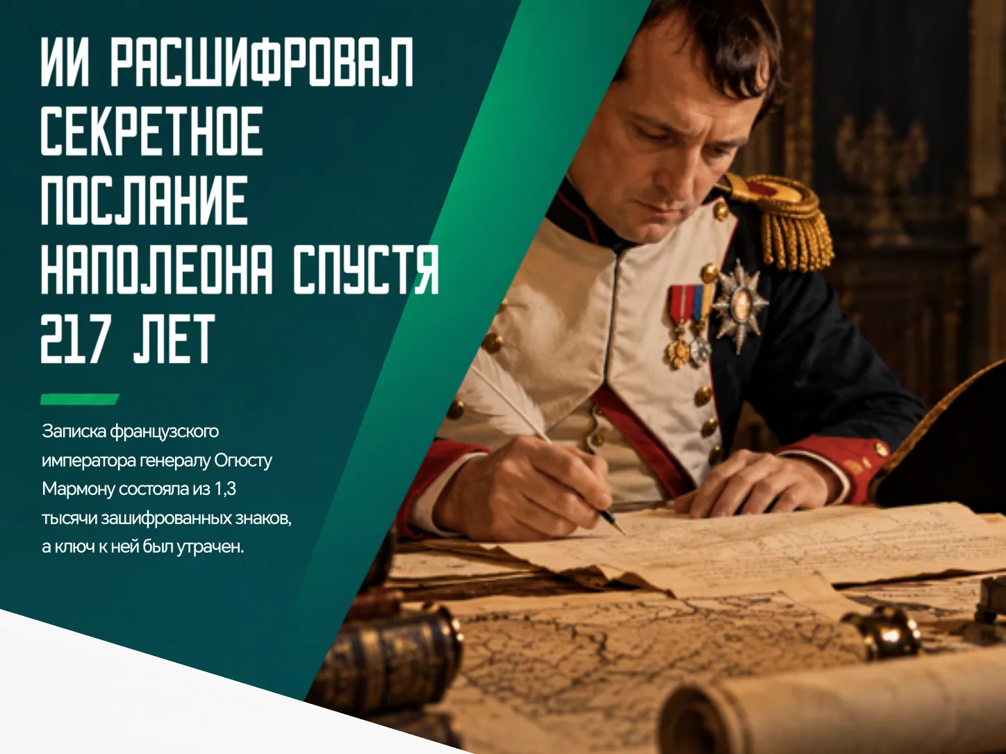 🤔 ИИ расшифровал послание Наполеона спустя 217 лет
