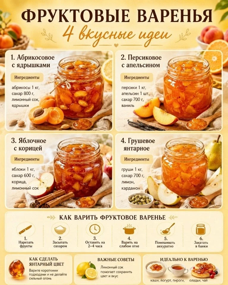 Интетресные варианты варенья