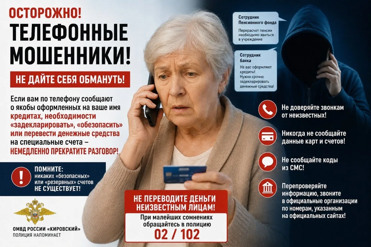 ❗️В Кировском округе сотрудники полиции устанавливают личность телефонных мошенников, п...