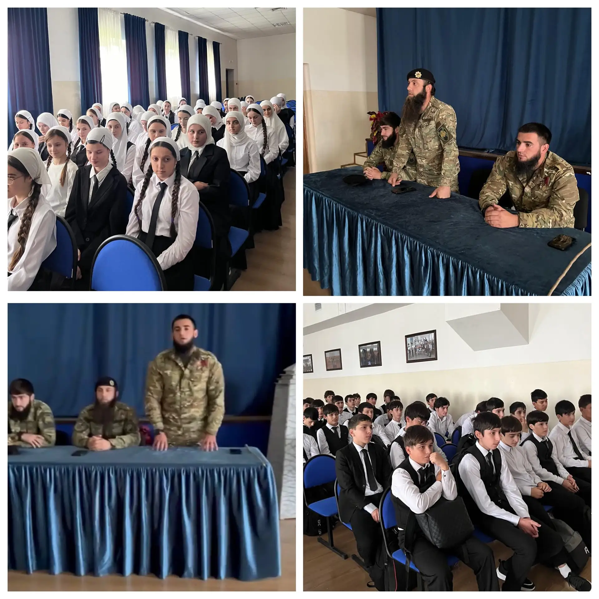 В рамках патриотического воспитания молодежи активисты движения «Юные кадыровцы» МБОУ «...