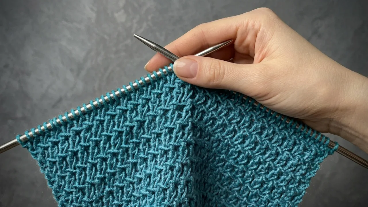 🧶 «Простой узор из 1 петли» — плотный с лёгким рельефом, вяжется повторением всего одн...