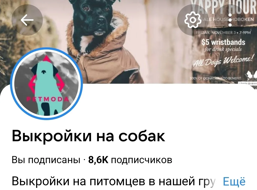 Мы в вк
Выкройки на собак
https://vk.ru/petm0da