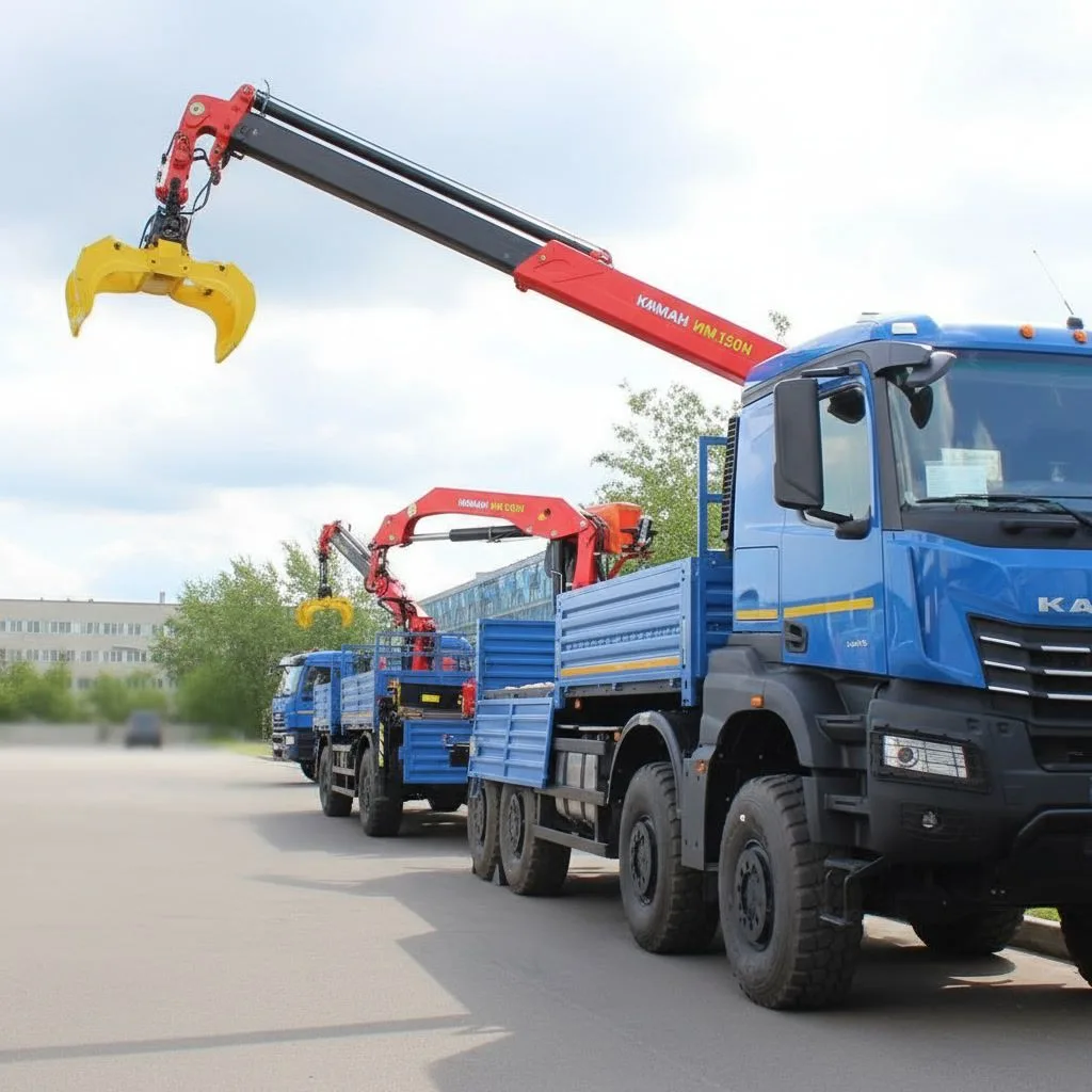 📍Полноприводный КАМАЗ 8×8 с манипулятором и трубным захватом