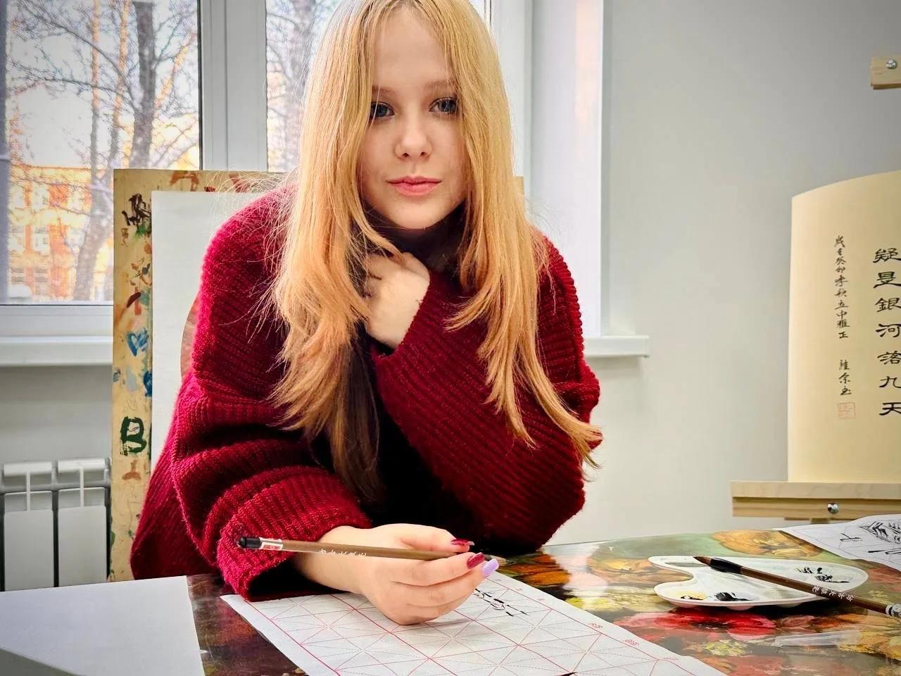 🖼️ Когда искусство говорит без перевода…  Библиотека №120 стала местом настоящего культурного диалог
