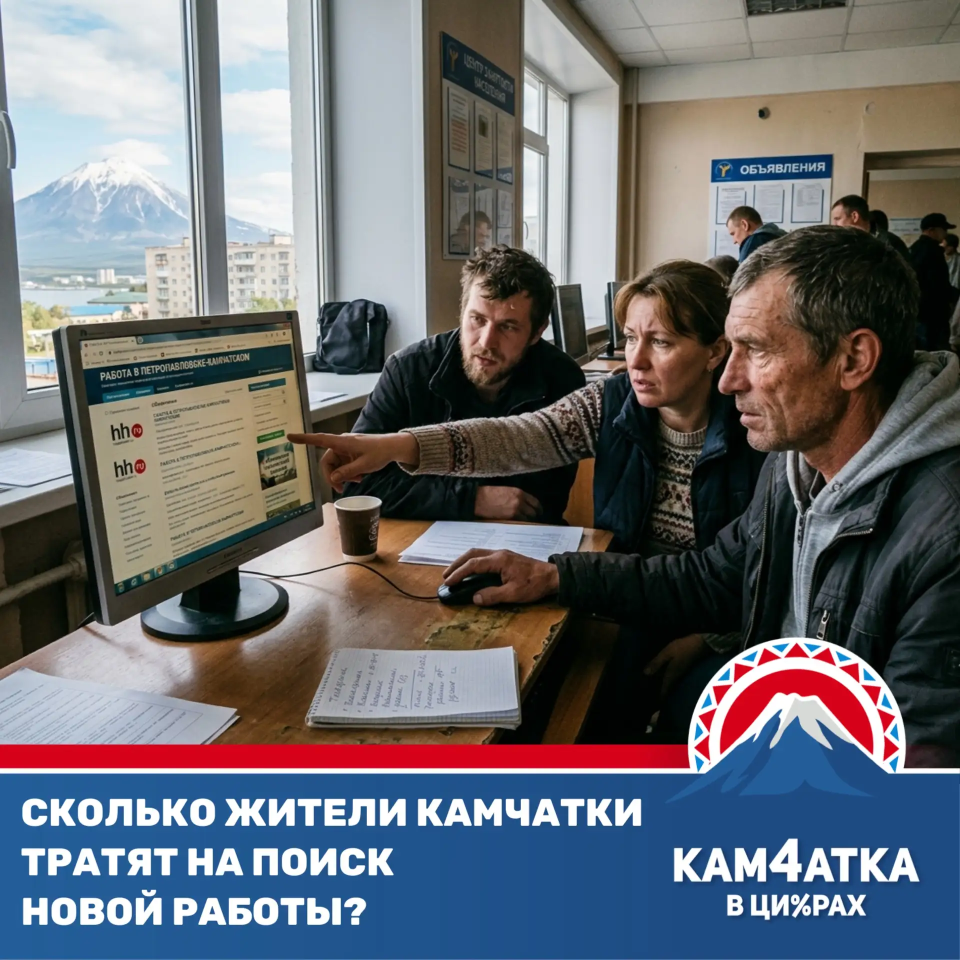 Камчатка заняла 55-е место по уровню безработицы в стране