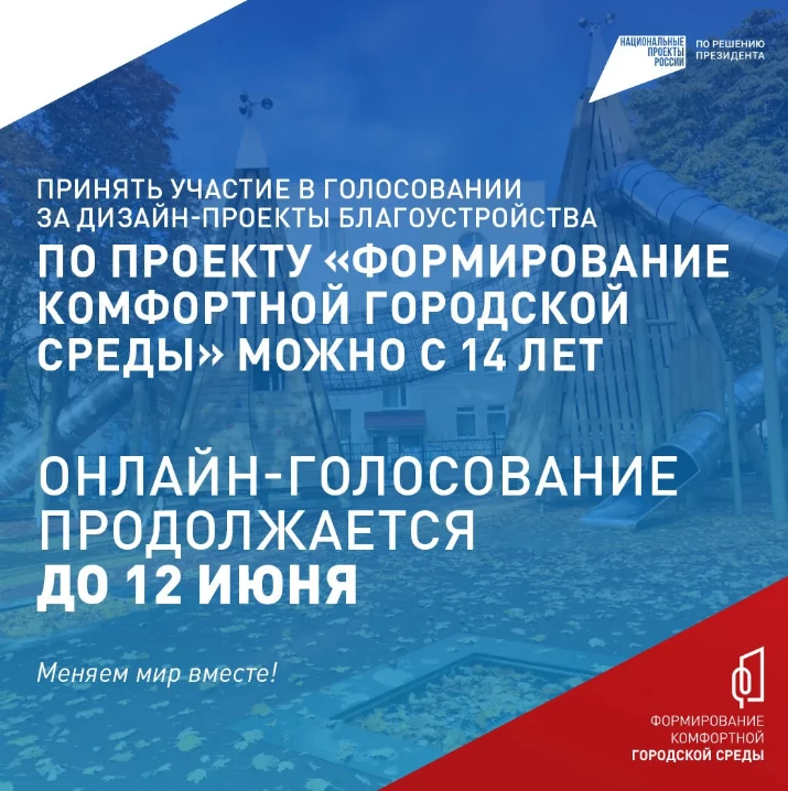 В голосовании по выбору проектов благоустройства можно принимать участие с 14 лет