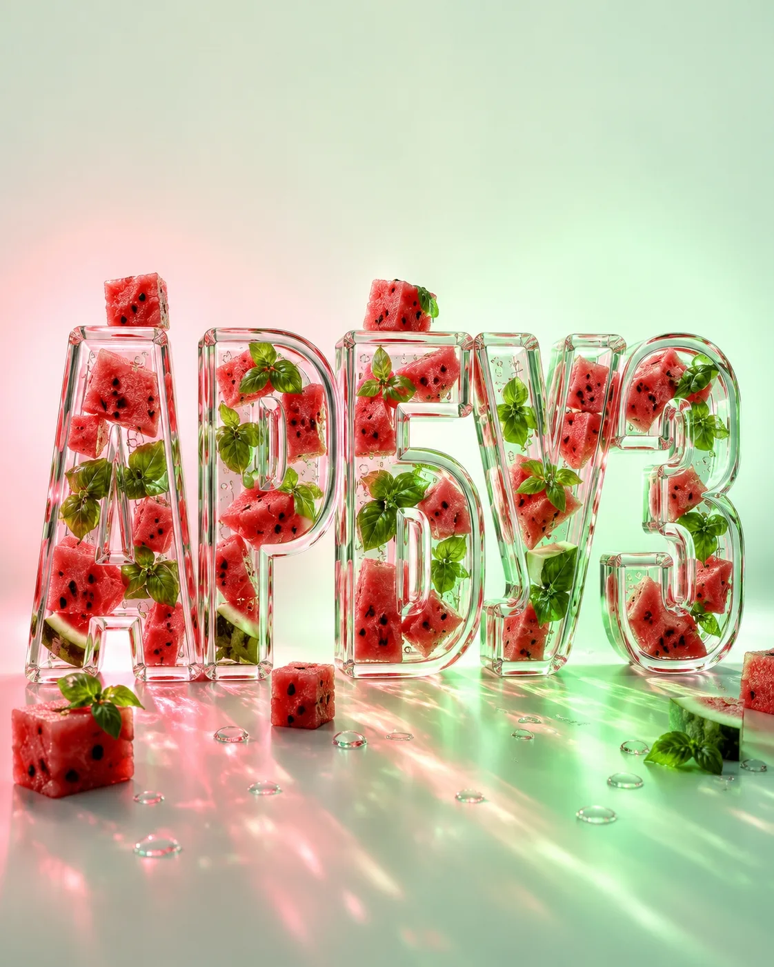 Собрала промпты для объёмной летней типографики 🍓 Вставляйте своё слово и создавайте с...
