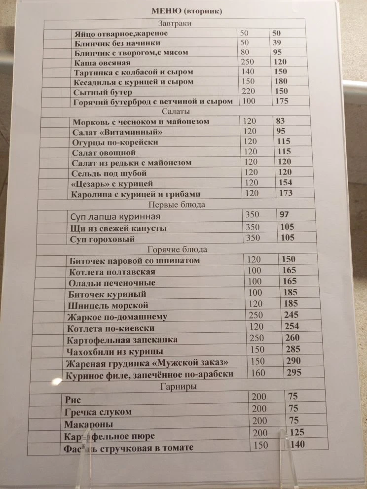 Добрый день! Меню на сегодня! Ждём всех в гости!