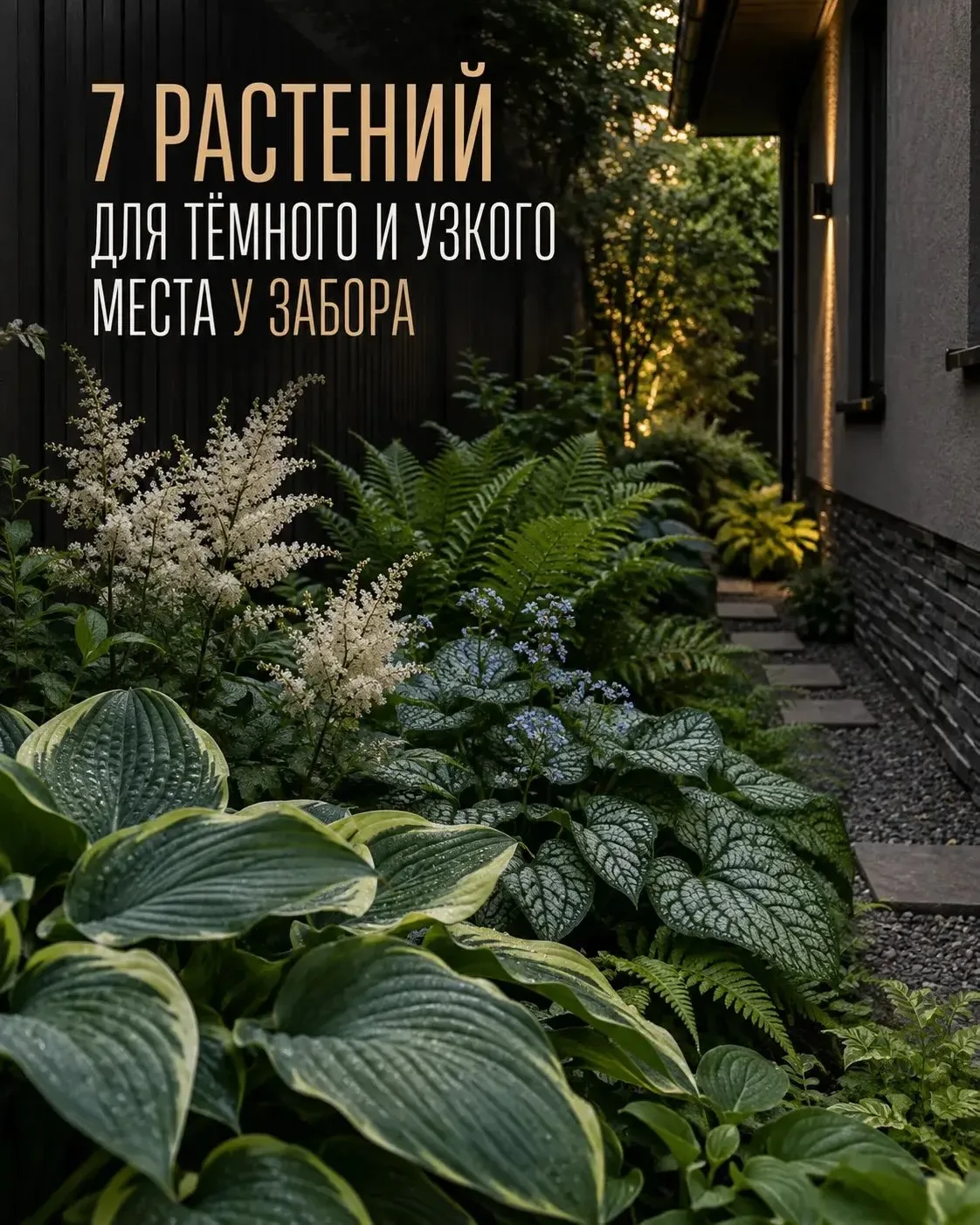 Тёмное и узкое место у забора часто остаётся пустым. Но даже для него можно подобрать к...