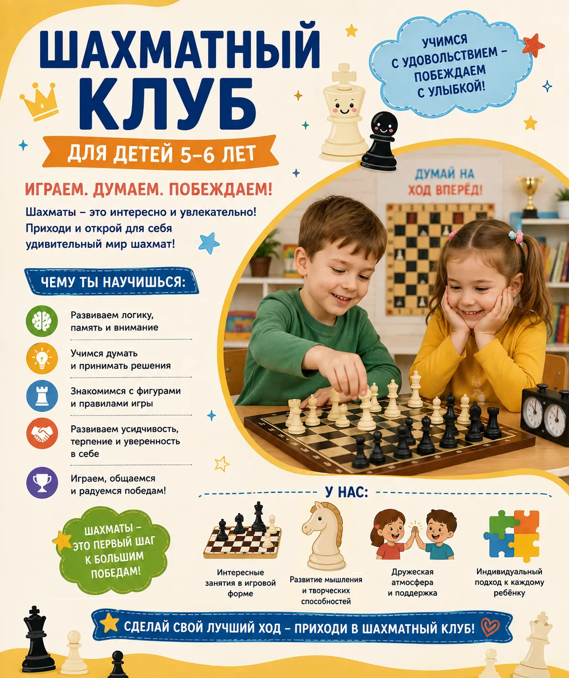 Бесплатные занятия для детей 5–6 лет в Центре детского творчества! 🎉