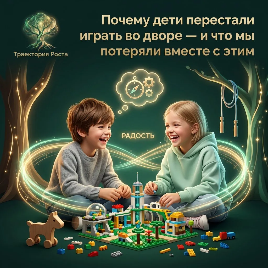 🟢⬆️ Почему дети перестали играть во дворе — и что мы потеряли вместе с этим