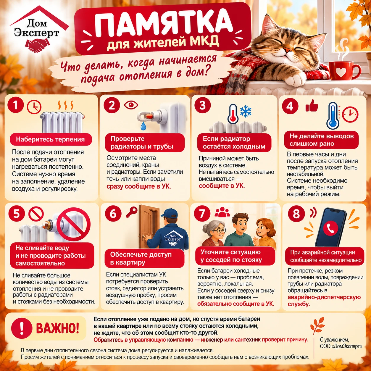 🔥 ПАМЯТКА ЖИТЕЛЯМ МКД