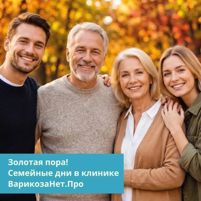 Семейные дни в клинике «Варикоза Нет.ПРО» за 2600 рублей