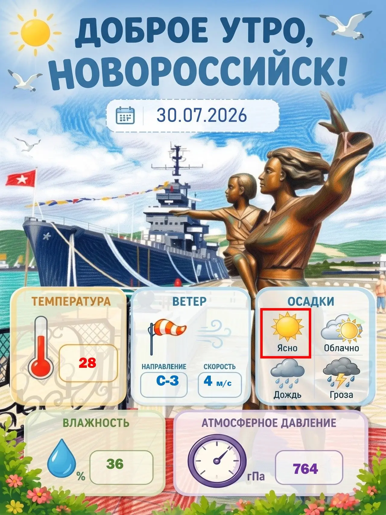 Четверг — почти пятница, но пока ещё будни.
Синоптики обещают переменную облачность — как и настроен