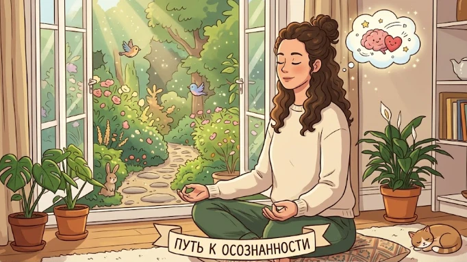 🧘 Что такое осознанность и зачем она?

Это умение быть здесь и сейчас, а не на автопилоте. Без оцен