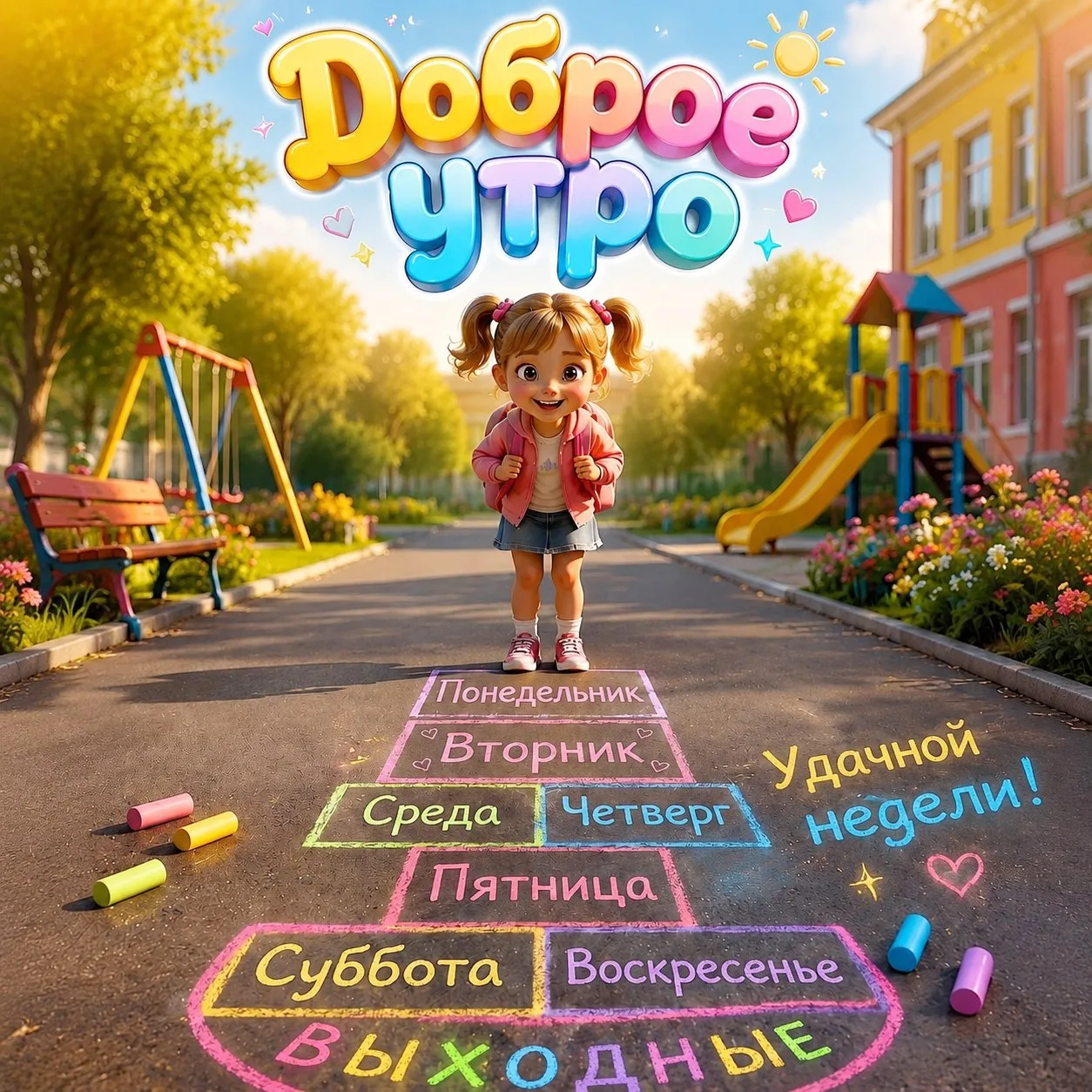 Понедельник, вторник, среда... прыгаем по делам с улыбкой!