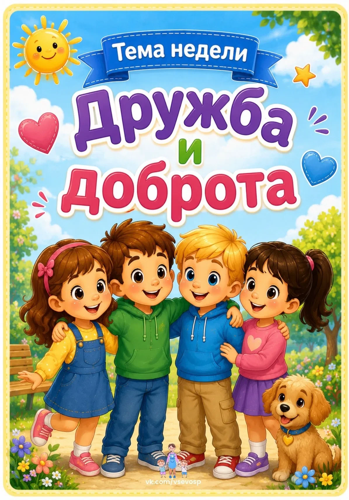 ✨ Дружба начинается с простых слов, искренних поступков и маленьких добрых дел. Именно этому так важ