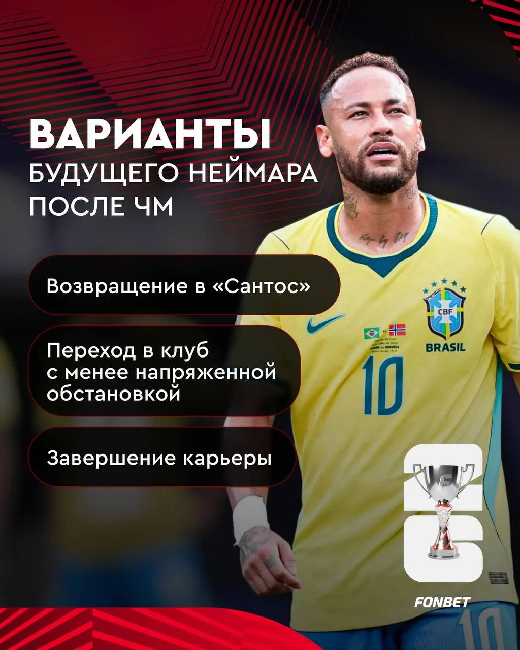 👀⚽️ У Неймара есть три пути