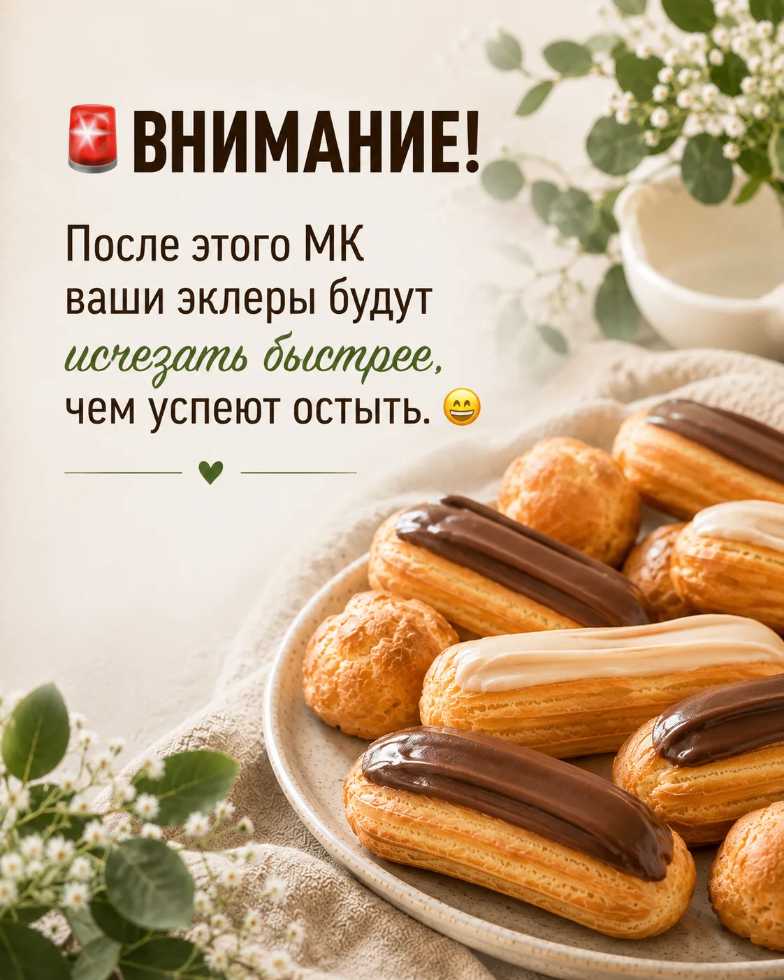 ❤️Эклеры — это гораздо проще, чем кажется.