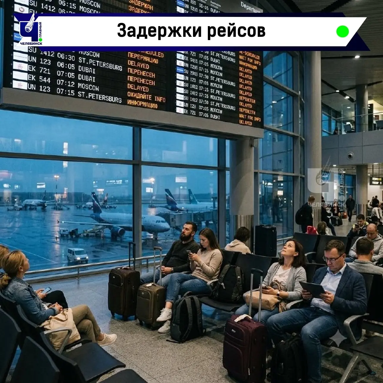✈️ В Челябинске задерживаются шесть авиарейсов
