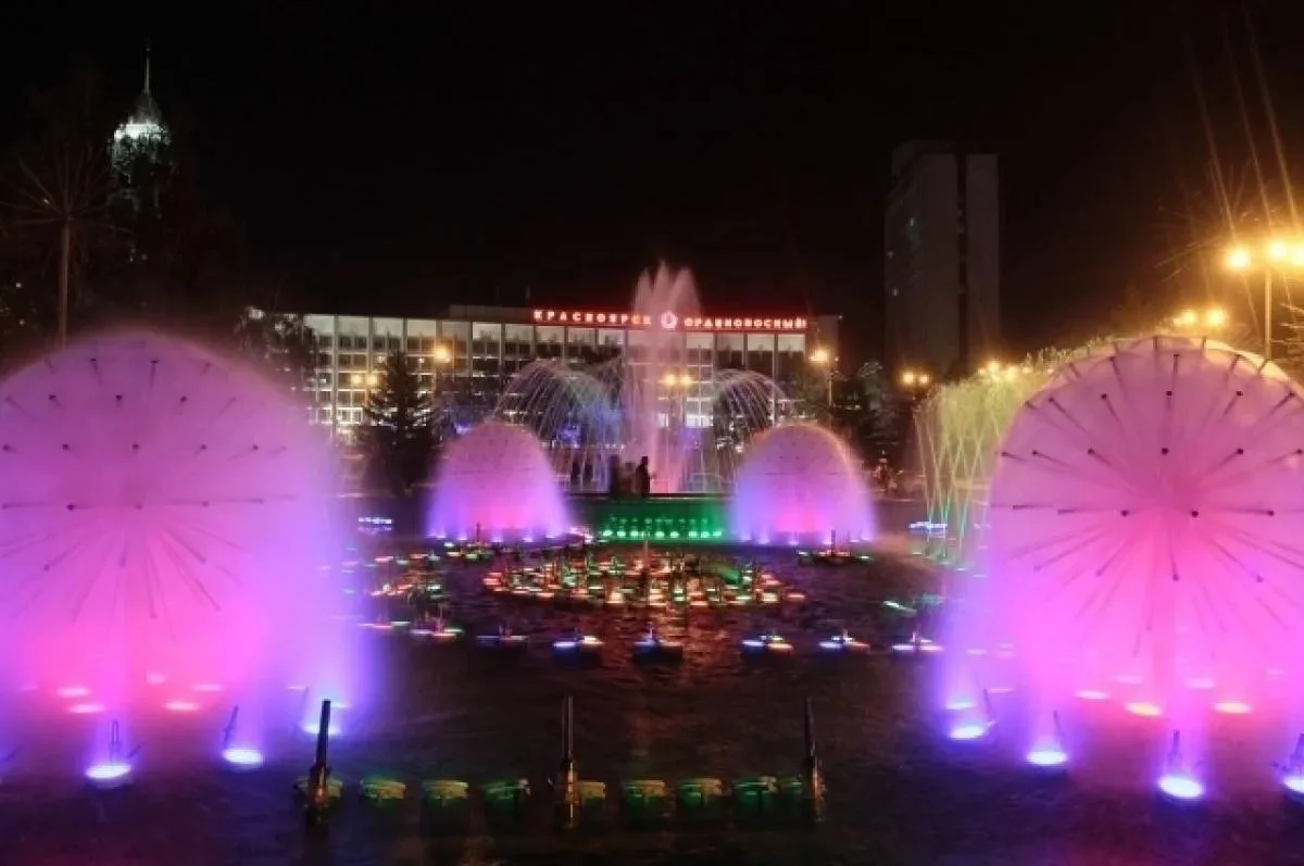 ⛲️Финальное шоу фонтанов в Красноярске