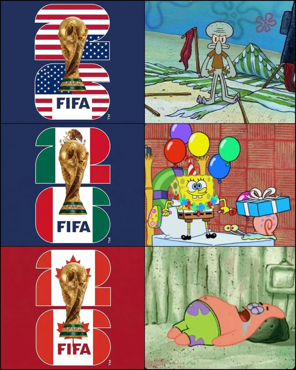 Три страны-хозяйки чемпионата ЧМ-2026