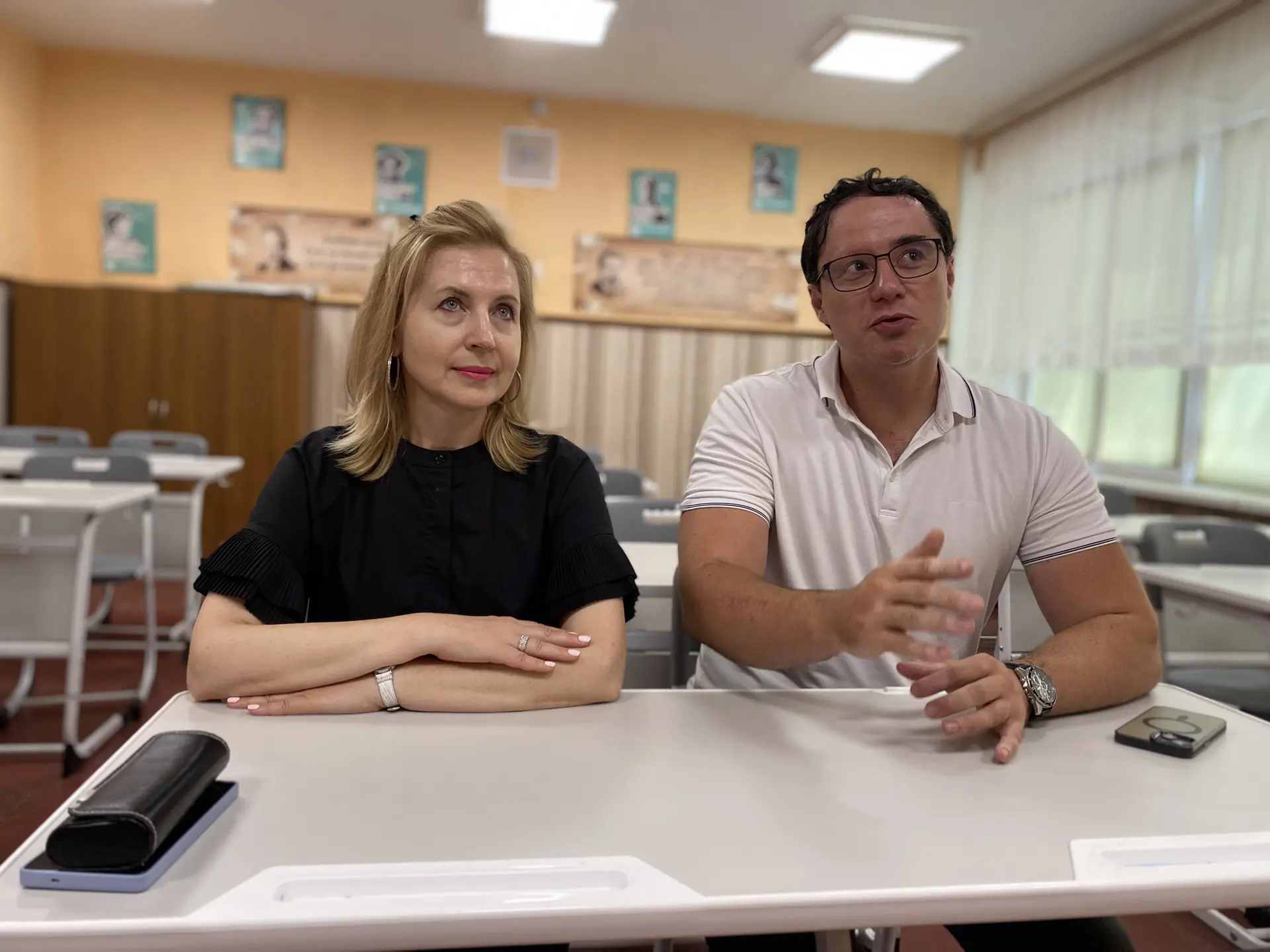 И снова за школьной партой! Посетили школу и вместе с моим коллегой Александром Фоминым...