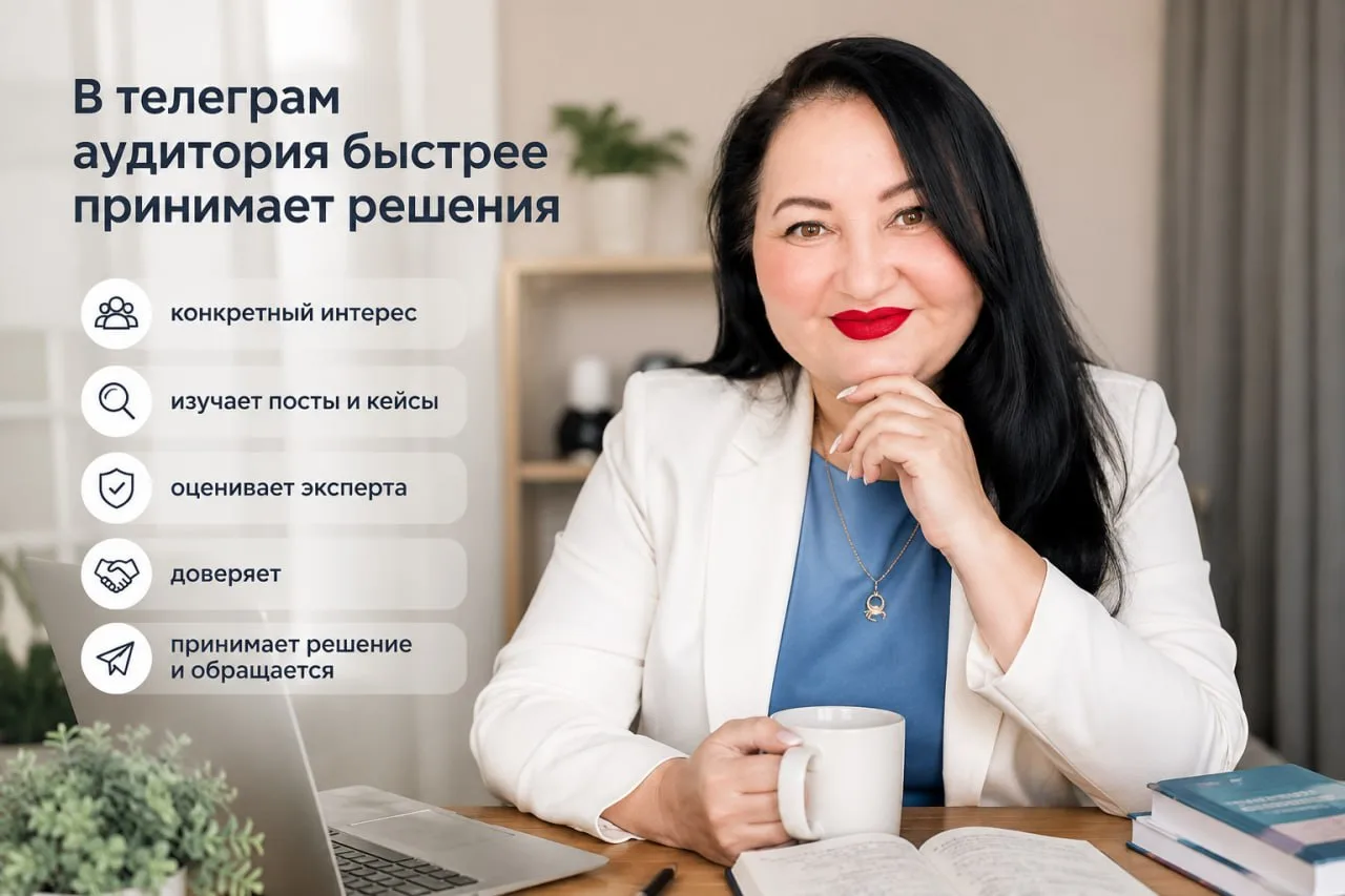 Почему в телеграм люди быстрее принимают решение

«Я давно читаю ваш канал и наконец решила написать
