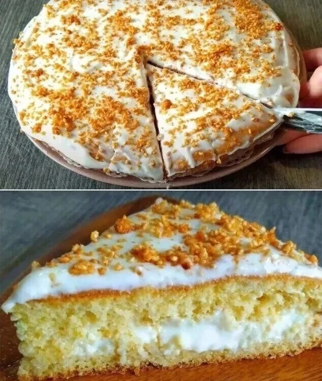 Быстрый тыквенный торт. Вкусный десерт на любое торжество: не нуждается в пропитке😋