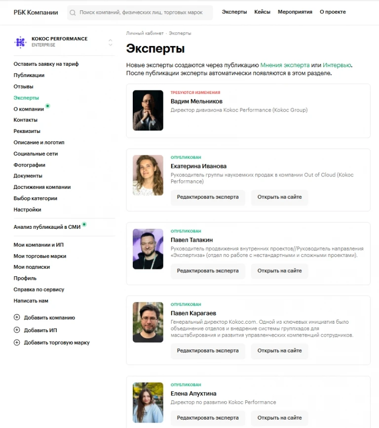 Делаем публикации экспертов в СМИ и медиа. Рост упоминаемости Kokoc Performance вырос в...