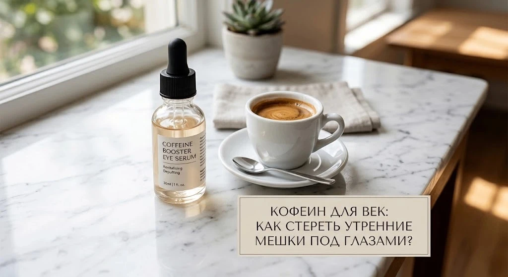 ☕ Кофеин в косметике: почему чашка кофе бодрит мозг, а сыворотка — снимает отек век?