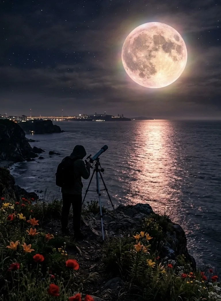 🌕 Не пропустите особенное полнолуние   В эту пятницу над Приморьем взойдёт так называемая «Цветочная