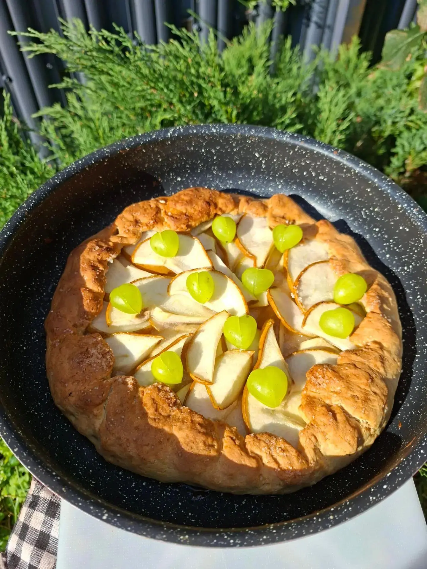 🥧 ГАЛЕТЫ НА ОСТАТКАХ ЗАКВАСКИ С ГРУШЕЙ И ВИНОГРАДОМ