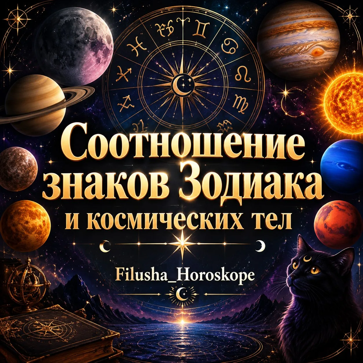Соотношение знаков Зодиака и космических тел 🪐