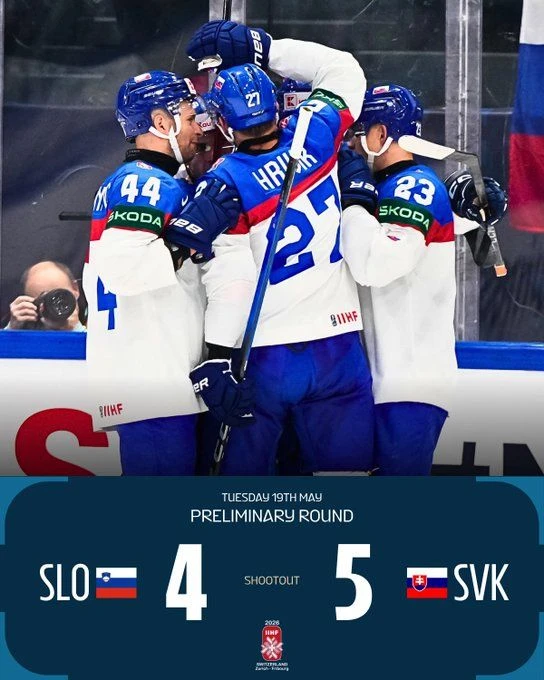 Хоккей 🥅  Чемпионат Мира 🌍  Словения 🇸🇮  Словакия 🇸🇰  ТБ 1.5  Словения  2.10 ✅✅✅  Итог матча 4:5 (ОТ