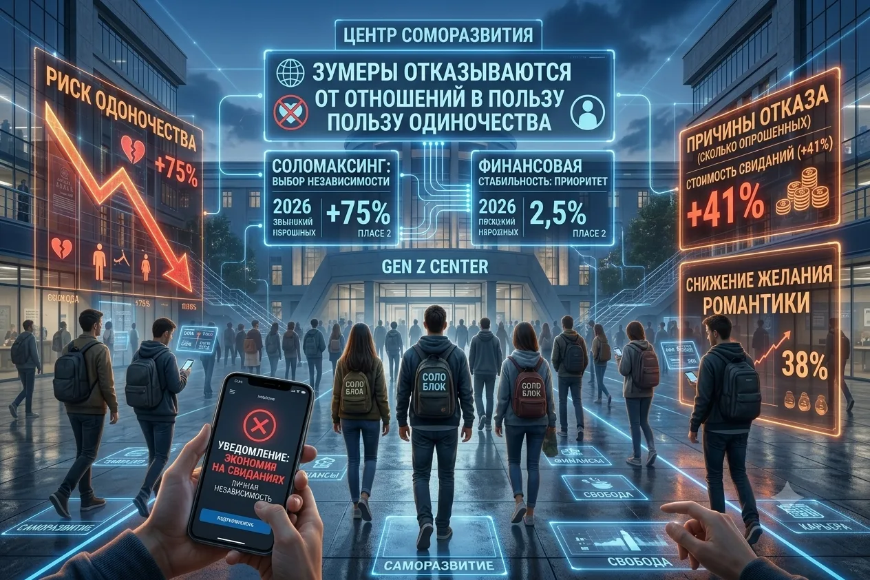 💔 Зумеры всё чаще отказываются от отношений в пользу одиночества

По данным Wired, среди поколения 