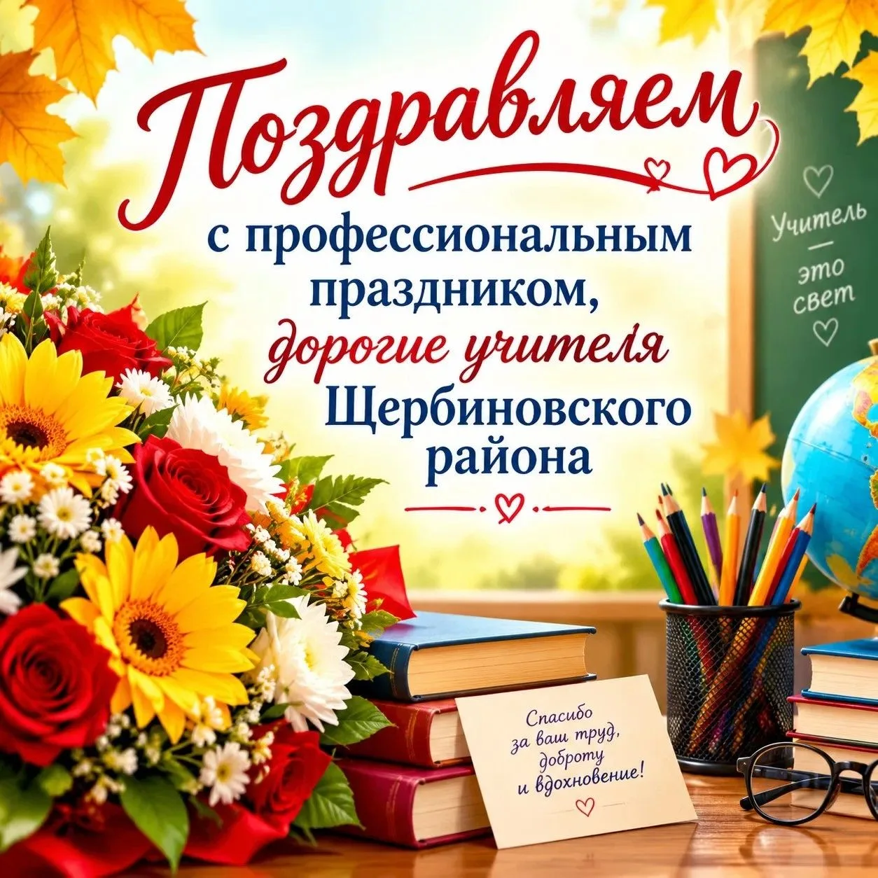 Уважаемые учителя, работники образования и ветераны педагогического труда!