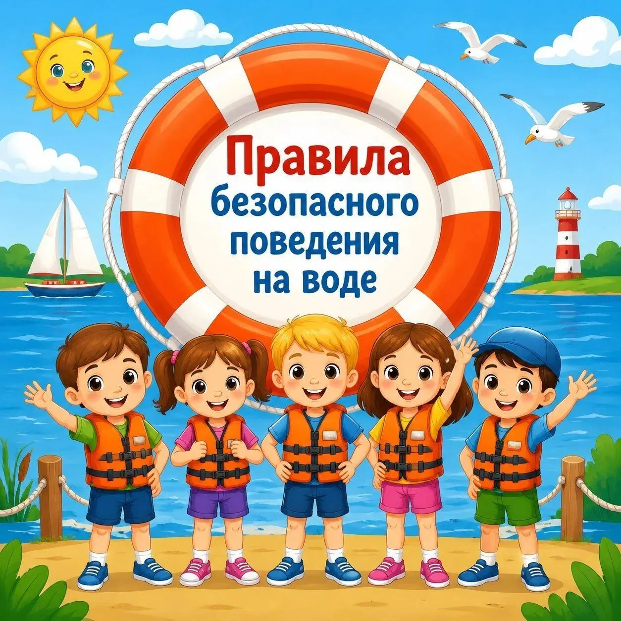 В средней группе «Акварельки» прошло занятие, посвященное правилам поведения на воде.