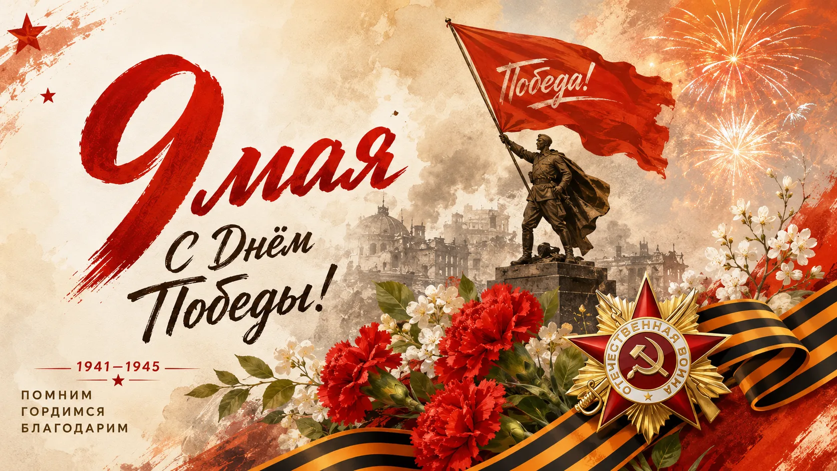 Сердечно поздравляю с Днём Победы - праздником мужества, силы духа и великой памяти.
