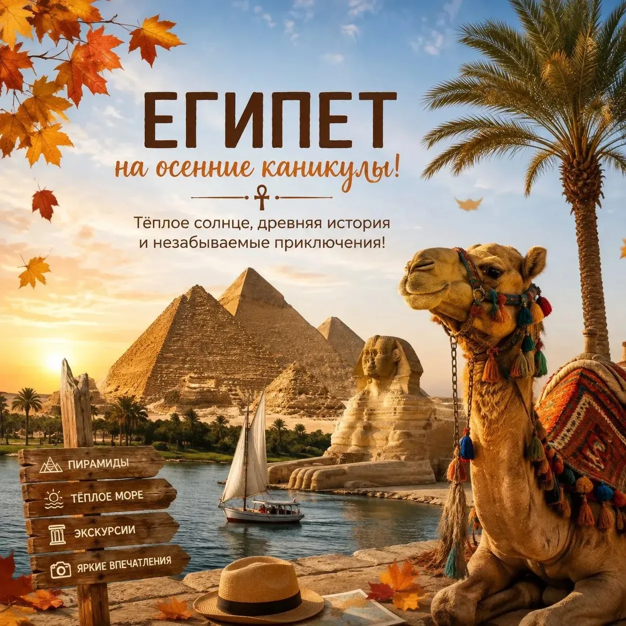 Египет! Самое бронируемое направление на осенние каникулы (в этом году обещают, что они...