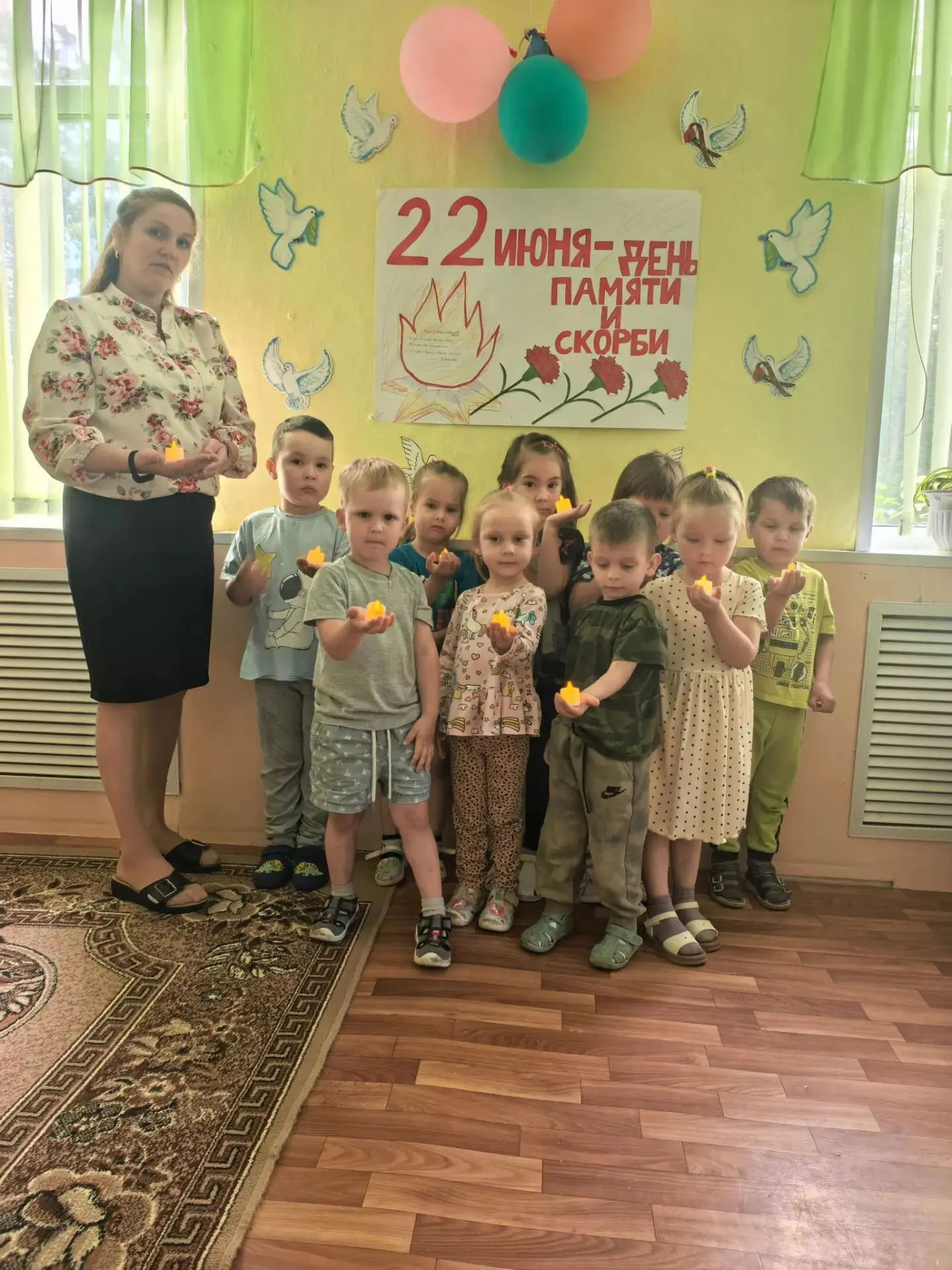 Ко  Дню памяти  и скорби в детском саду прошли тематические мероприятия.