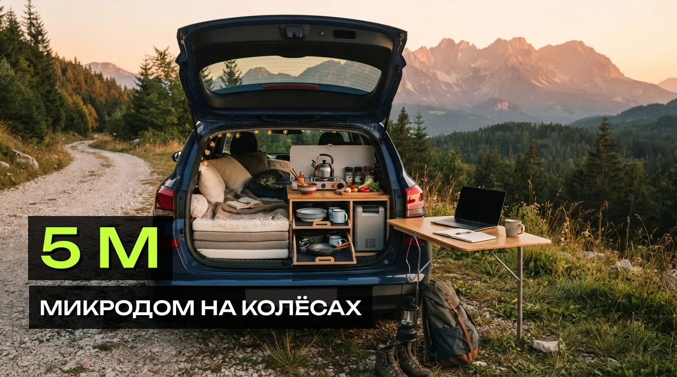 3 м², а внутри — кухня, санузел, кровать и рабочее место. 🏠 Попался ролик про такой ре...